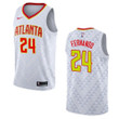 Men's Atlanta Hawks #24 Bruno Fernando Association Swingman Jersey - White , Basketball Jersey