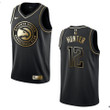 Men's Atlanta Hawks #12 De'Andre Hunter Golden Edition Jersey - Black , Basketball Jersey