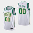 Youth Boston Celtics #00 Custom White 2018-19 City Jersey