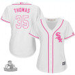 Women's  Chicago White Sox Frank Thomas #35 White/Pink Jersey, MLB Jersey