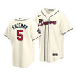 Men's Atlanta Braves Freddie Freeman #5 2021 MLB All-Star Game PatchCream Jersey