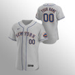 Men's New York Mets Custom  Gray 2020 Road Jersey
