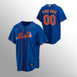 Men's New York Mets Custom #00 Royal Replica Alternate Jersey