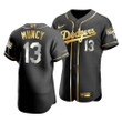 Men's Los Angeles Dodgers Max Muncy #13 2020 World Series Champions Golden Limited Jersey Black , MLB Jersey