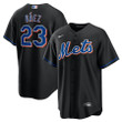 Men's New York Mets Javier Baez Black 2022 Alternate Player Jersey