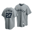 Men's  New York Yankees Giancarlo Stanton #27 Cooperstown Collection Gray Road Jersey , MLB Jersey