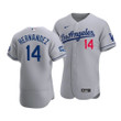Men's Los Angeles Dodgers Enrique Hernandez #14 2020 World Series Champions  Road Jersey Gray , MLB Jersey
