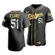 Men's  Los Angeles Dodgers Dylan Floro #51 2020 World Series Champions Golden Limited  Jersey Black , MLB Jersey