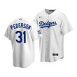 Youth Los Angeles Dodgers Joc Pederson #31 2020 World Series Champions Home Replica Jersey White , MLB Jersey