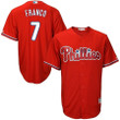 Maikel Franco Philadelphia Phillies Majestic Official Cool Base Player Jersey - Scarlet , MLB Jersey