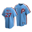 Men's Philadelphia Phillies Aaron Nola #27 Cooperstown Collection Light Blue Road Jersey , MLB Jersey
