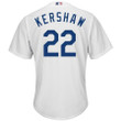 Men's Clayton Kershaw #22 Los Angeles Dodgers Majestic Big And Tall Cool Base Player Jersey - White , MLB Jersey