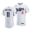 Los Angeles Dodgers A.J. Pollock #11 2021 Gold Program Jersey White Gold , MLB Jersey
