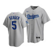 Men's Los Angeles Dodgers Corey Seager #5 2020 World Series Champions Gray Replica Alternate Jersey , MLB Jersey