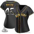 Women's  New York Yankees Mariano Rivera #42 Gold Black Jersey, MLB Jersey