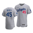 Men's Los Angeles Dodgers Matt Beaty #45 2020 World Series Champions  Road Jersey Gray , MLB Jersey
