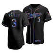 Men's Los Angeles Dodgers Chris Taylor #3 Iridescent Logo Holographic Limited  Jersey Black , MLB Jersey