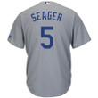 Corey Seager Los Angeles Dodgers Majestic Road Official Cool Base Replica Player Jersey - Gray color