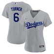 Women's Los Angeles Dodgers Trea Turner Gray Jersey