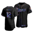 Texas Rangers Rougned Odor #12 Iridescent Logo Holographic Limited Jersey Black , MLB Jersey