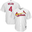 Yadier Molina #4 St. Louis Cardinals Majestic Big And Tall Cool Base Player Jersey - White , MLB Jersey