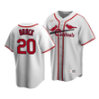 Men's  St. Louis Cardinals Lou Brock #20 Cooperstown Collection White Home Jersey , MLB Jersey