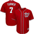 Men's Trea Turner Washington Nationals Majestic Big And Tall Alternate Cool Base Replica Player Jersey - Scarlet , MLB Jersey