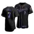 Men's Washington Nationals Trea Turner #7 Iridescent Logo Holographic Limited Jersey Black , MLB Jersey