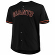 Men's San Francisco Giants Majestic Big And Tall Pop Fashion Jersey - Black , MLB Jersey