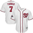 Men's Trea Turner Washington Nationals Majestic 2019 World Series Champions Home Cool Base Patch Player Jersey - White , MLB Jersey