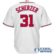 Max Scherzer Washington Nationals Majestic Cool Base Player Jersey - White , MLB Jersey
