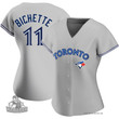 Women's Toronto Blue Jays Bo Bichette #11 Gray Jersey, MLB Jersey