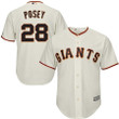 Men's Buster Posey San Francisco Giants Majestic Cool Base Player Jersey - Cream