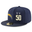 San Diego Chargers #50 Manti Te'o Snapback Cap NFL Player Navy Blue with White Number Stitched Hat