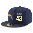 San Diego Chargers #43 Branden Oliver Snapback Cap NFL Player Navy Blue with White Number Stitched Hat