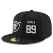 Oakland Raiders #89 Amari Cooper Snapback Cap NFL Player Black with Silver Number Stitched Hat