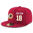 Washington Redskins #18 Josh Doctson Snapback Cap NFL Player Red with White Number Stitched Hat