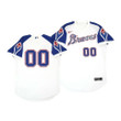 Youth - Atlanta Braves Custom #00 Cooperstown White Throwback Home Jersey