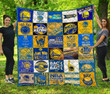 Golden State Warriors 3D Customized Quilt Blanket Size Single, Twin, Full, Queen, King, Super King   , NBA Quilt Blanket
