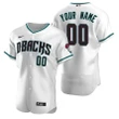 Youth's   Arizona Diamondbacks Custom White Teal Stitched Flex Base MLB Jersey