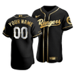 Youth's   Texas Rangers Custom #00 Golden Edition Black Jersey