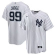Men's New York Yankees Aaron Judge White Home Replica Player Name Jersey