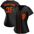 Women's  Brandon Crawford San Francisco Giants Alternate Replica Player Jersey - Black