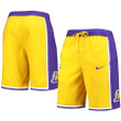 Los Angeles Lakers  Courtside Heritage Shorts - Gold