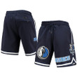 Dallas Mavericks Pro Standard Chenille Shorts - Navy