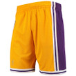 Los Angeles Lakers  Hardwood Classics Team Swingman Shorts - Gold