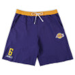 LeBron James Los Angeles Lakers Big & Tall French Terry Name & Number Shorts - Purple