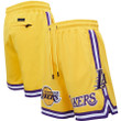 Los Angeles Lakers Pro Standard Chenille Shorts - Gold