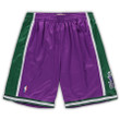 Milwaukee Bucks  Big & Tall Hardwood Classics Team Swingman Shorts - Purple