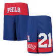 Joel Embiid Philadelphia 76ers Youth Pandemonium Name & Number Shorts - Royal